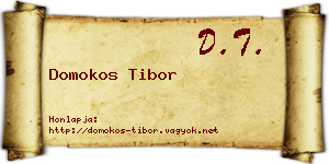 Domokos Tibor névjegykártya